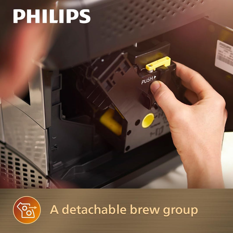Philips Series 2200 Fully Automatic Espresso Machine with LatteGo, 3 Beverages, Touch Display, Glossy Black (EP2231/40)
