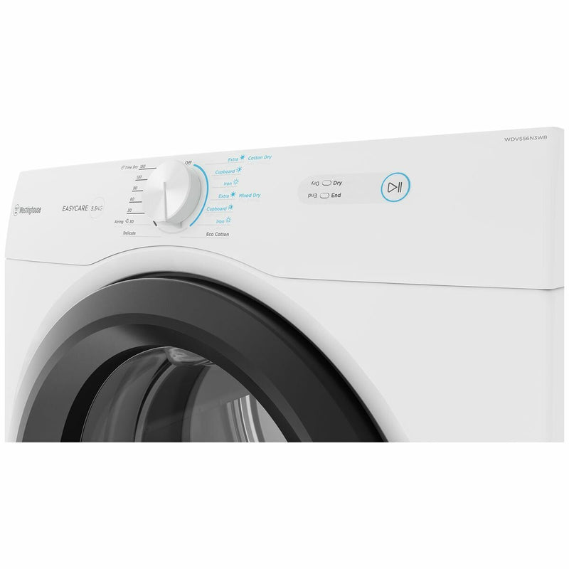 Westinghouse 5.5kg Vented Clothes Dryer WDV556N3WB